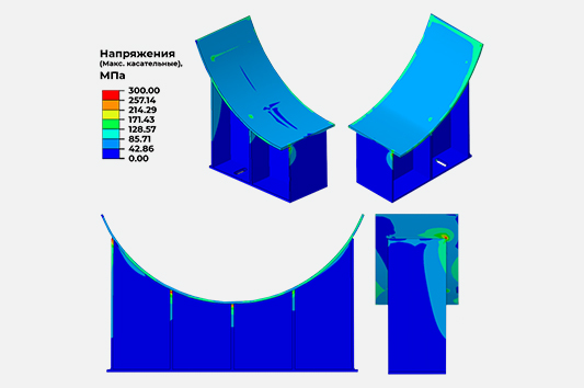 Расчет прочности опор при действии ударных нагрузок