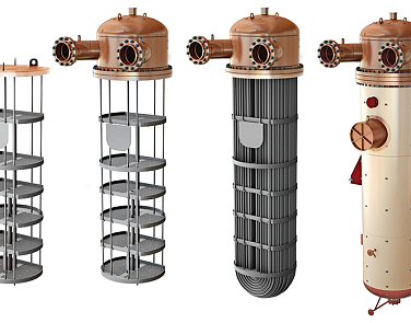 Порядок сборки подогревателя низкого давления. Здесь видна индивидуальная расстановка перегородок